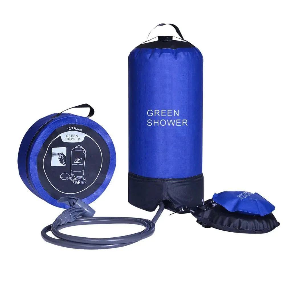 Lightweight Outdoor Inflatable Shower PVC Pressure Shower with Foot Pump Pressure Shower Water Bag For Beach Camping Hiking 2022
