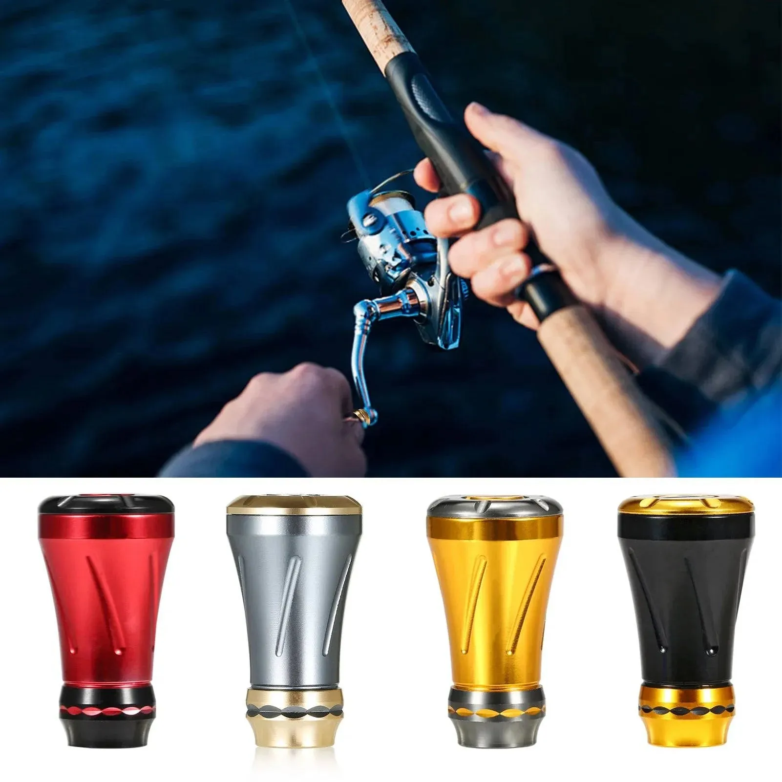 Lixada Fishing Reel Handle Knob Replacement Parts for Baitcasting Fishing Reel Outdoor Fishing Accessories