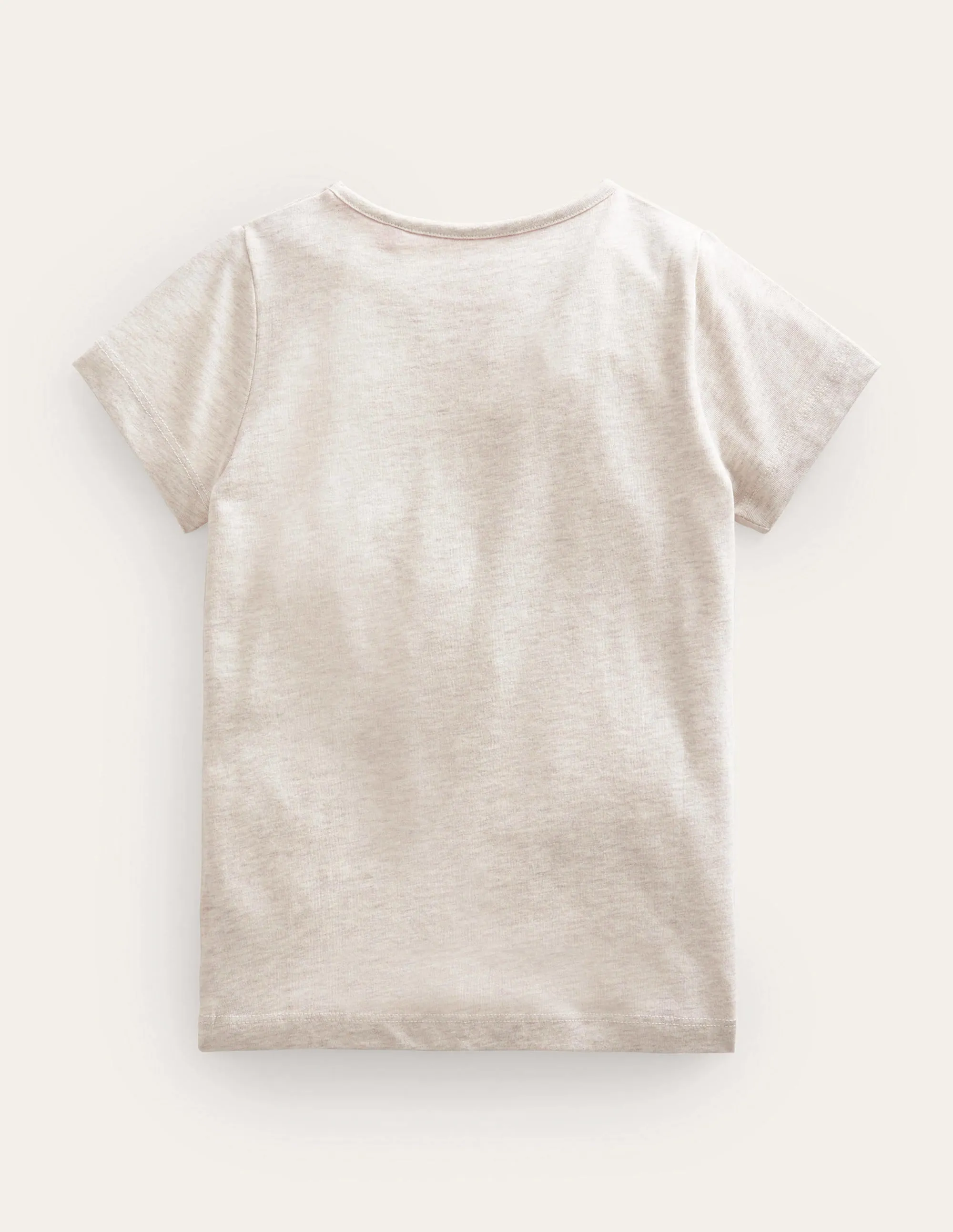 Logo Educational T-shirt-Oatmeal Marl Butterfly