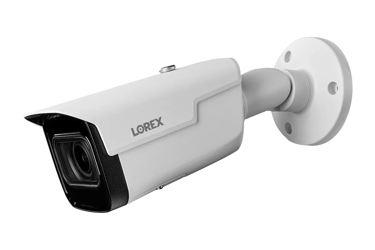 Lorex 4K IP Wired Bullet Security Camera with Motorized Varifocal Lens and Real-Time 30FPS Recording