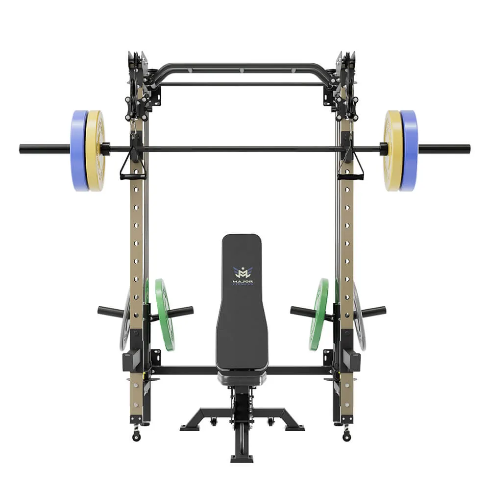 MAJOR FITNESS All-In-One Home Gym Folding Power Rack Lightning F35