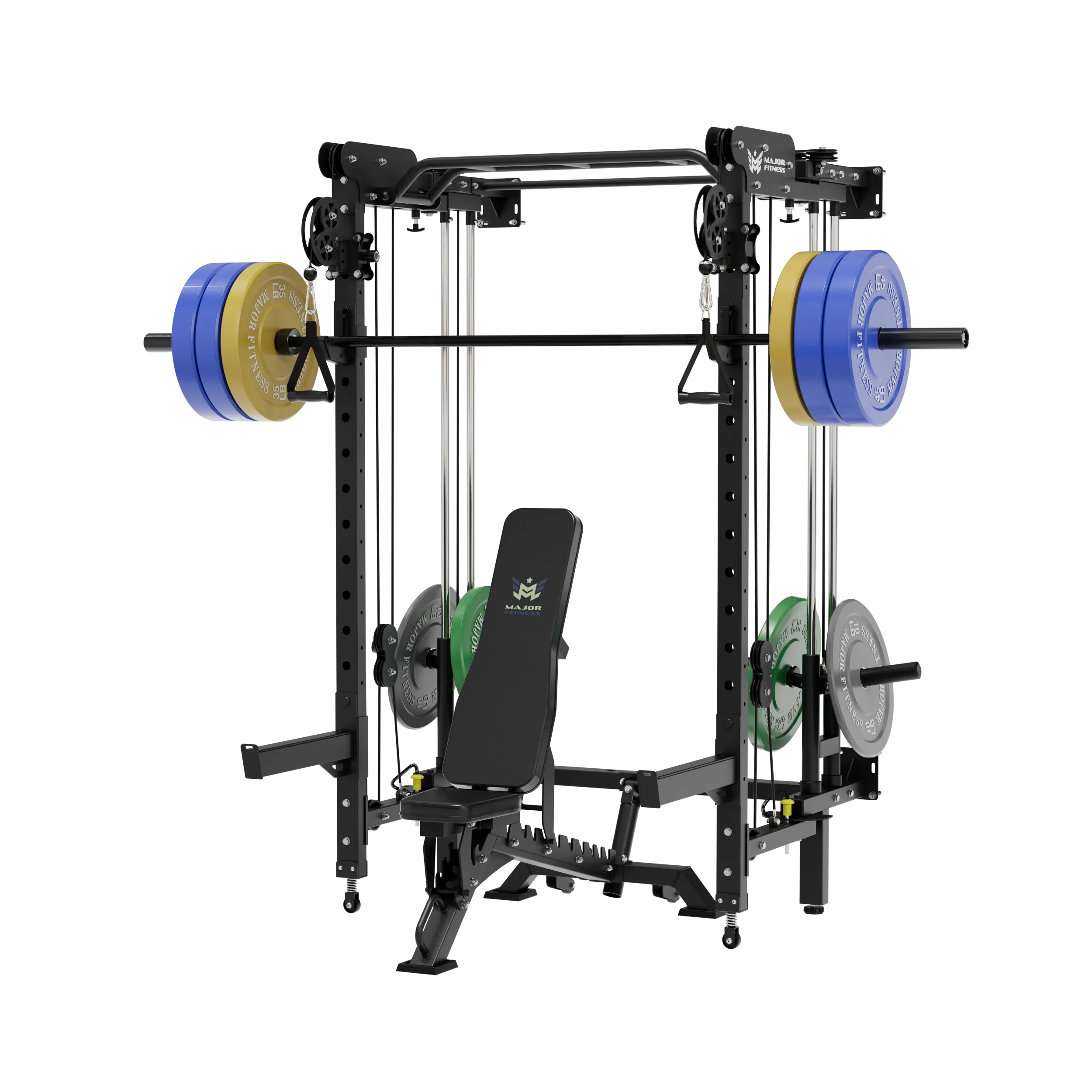 MAJOR FITNESS All-In-One Home Gym Folding Power Rack Lightning F35