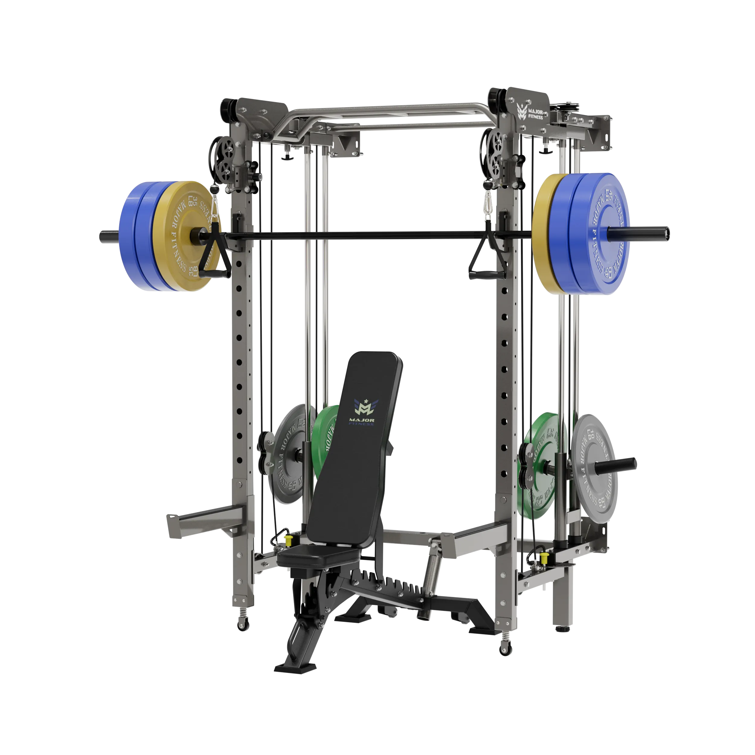 MAJOR FITNESS All-In-One Home Gym Folding Power Rack Lightning F35