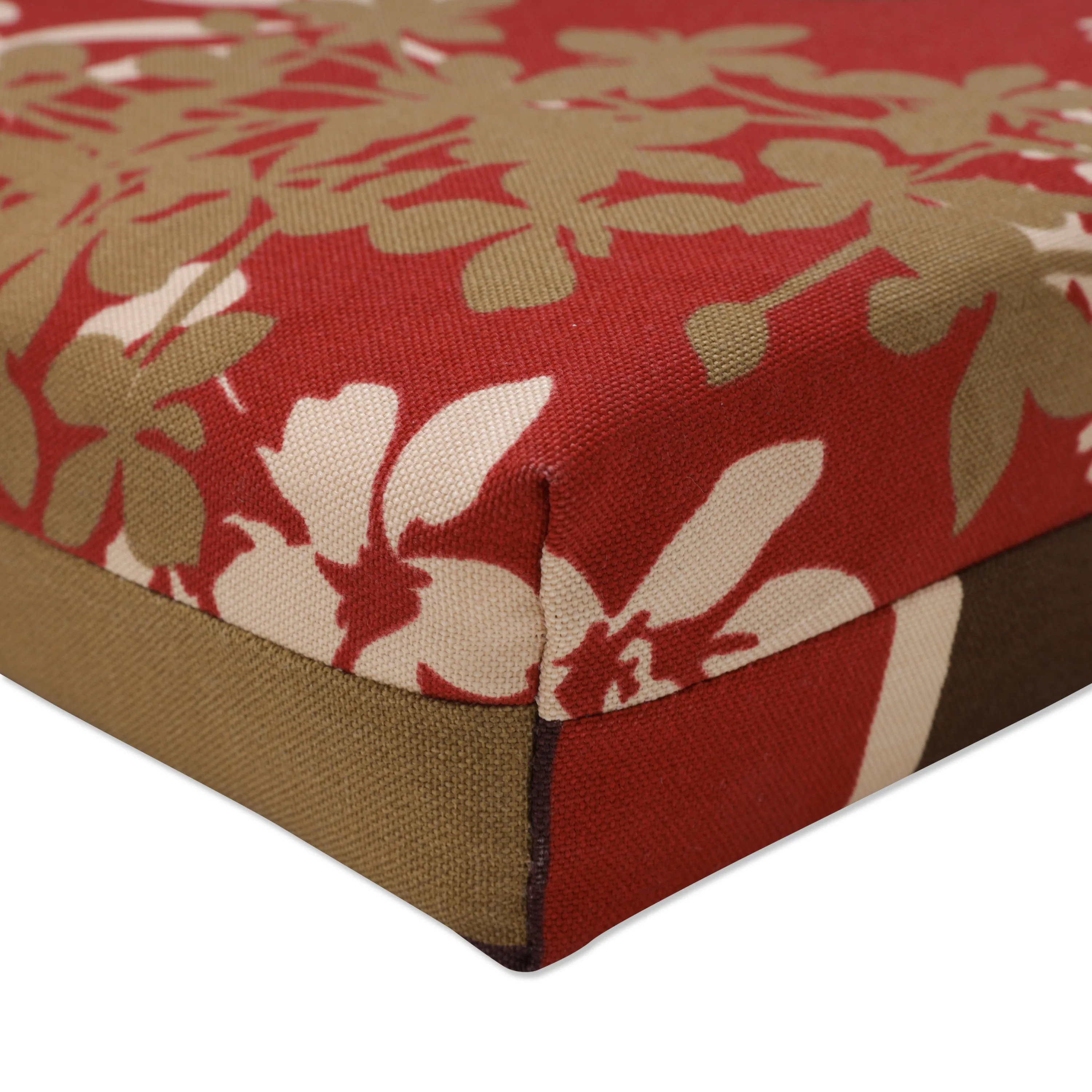 Monserrat / Montifleuri Sangria Red Squared Corners Seat Cushion 20X20X3 (Set Of 2)
