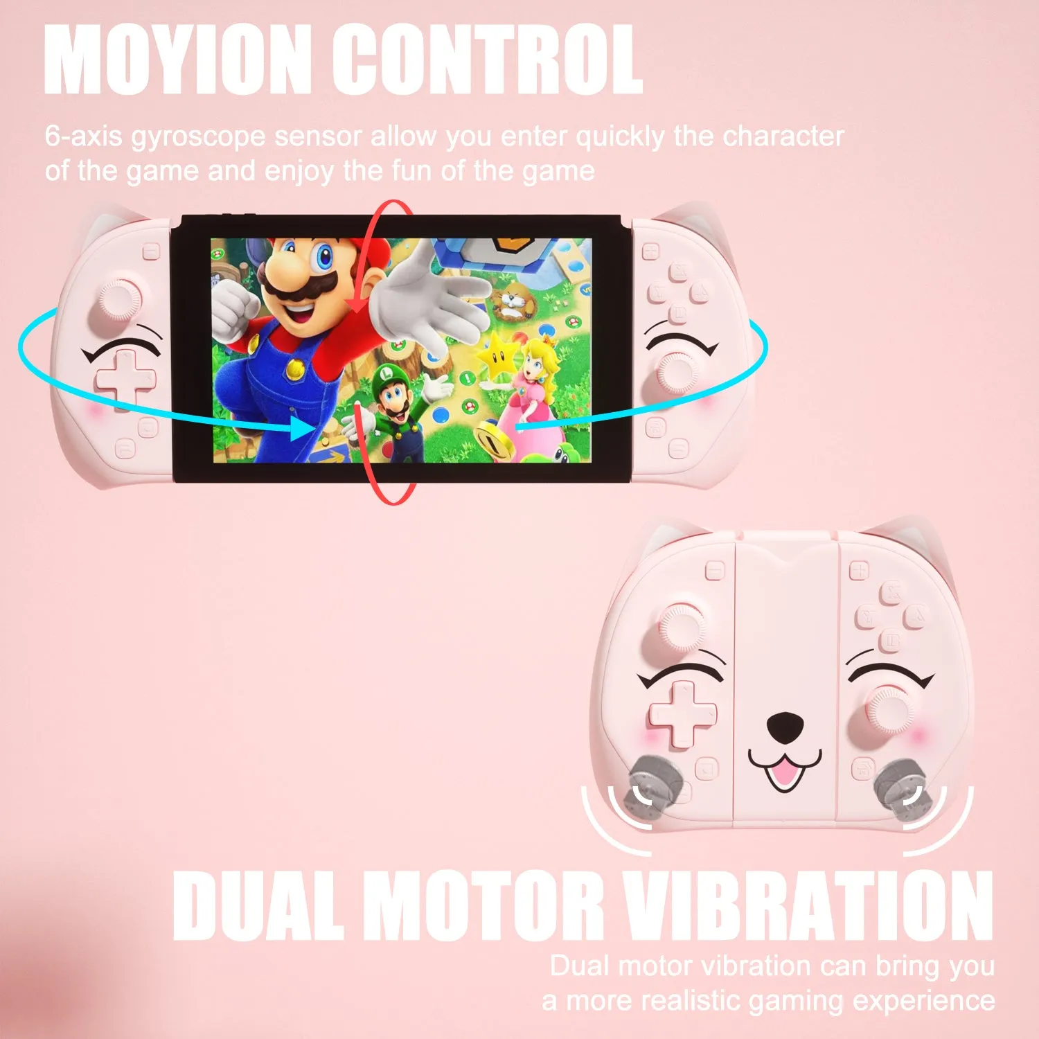 Mytrix Peachie - JoyPad for Nintendo Switch, the Newest Switch OLED, and Switch Lite
