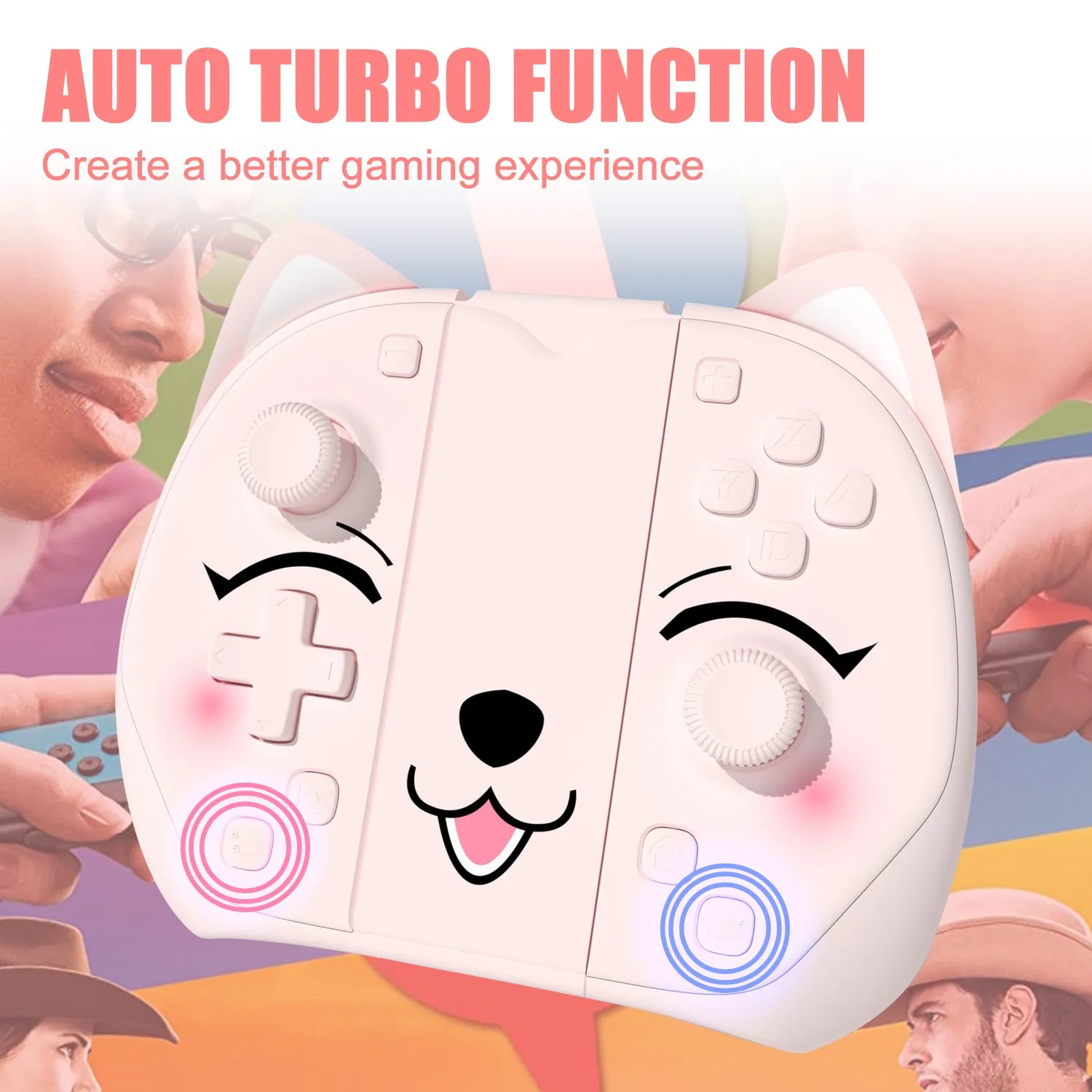 Mytrix Peachie - JoyPad for Nintendo Switch, the Newest Switch OLED, and Switch Lite