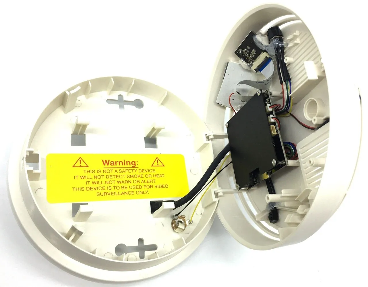 Night Vision [Side View] Smoke Detector 4K Hidden Camera DVR [A/C Powered]