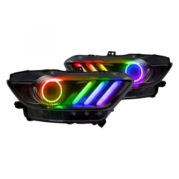 Oracle Headlight DRL   Halo Upgrade Kit Ford Mustang V6/GT/Shelby (15-17) [ColorSHIFT] w/ or w/o Controller