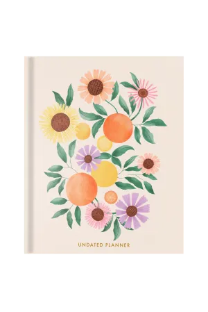 Orange Garden Hardbound Undated Planner
