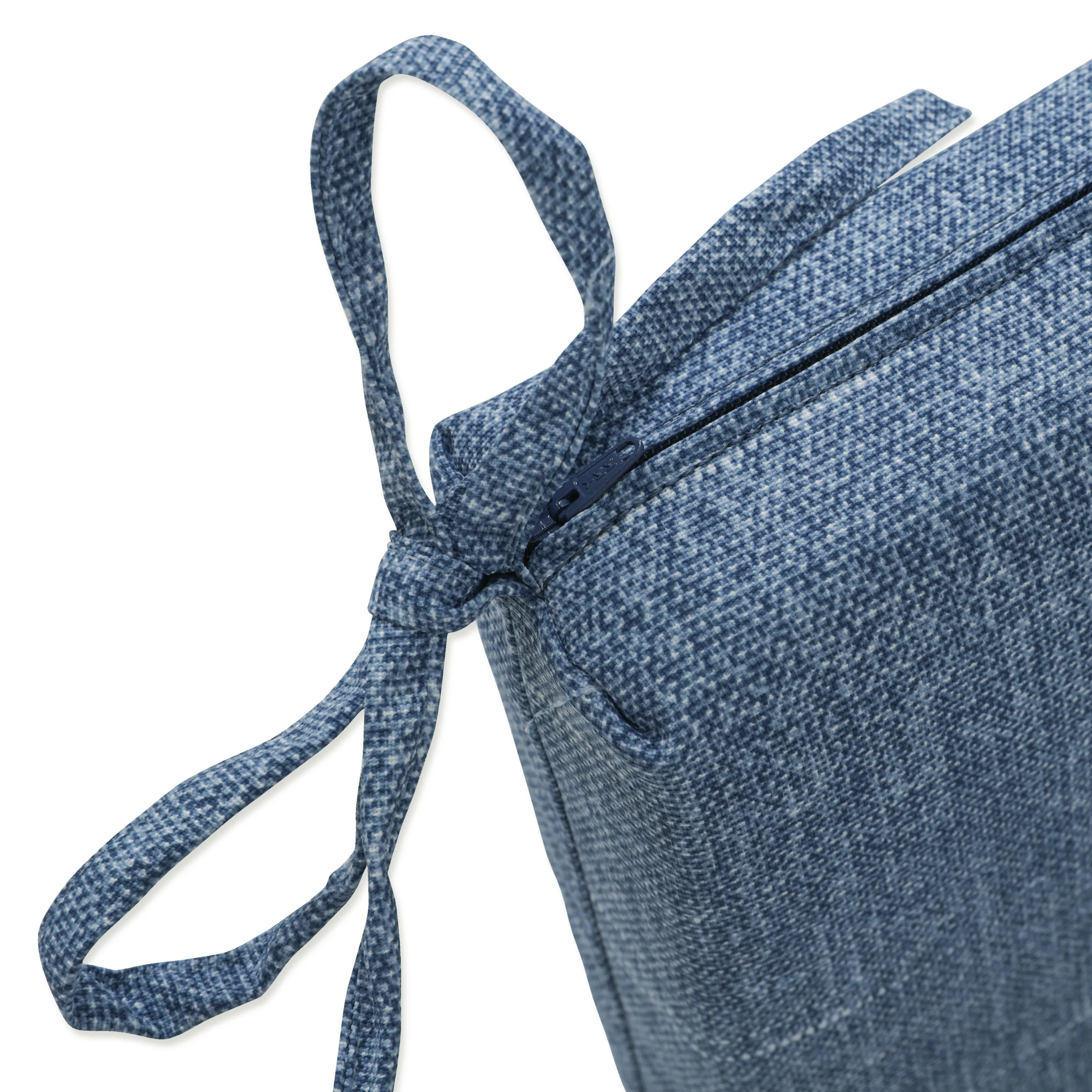Outdoor/Indoor Tory Denim Squared Corners Seat Cushion 20x20x3 (Set of 2)