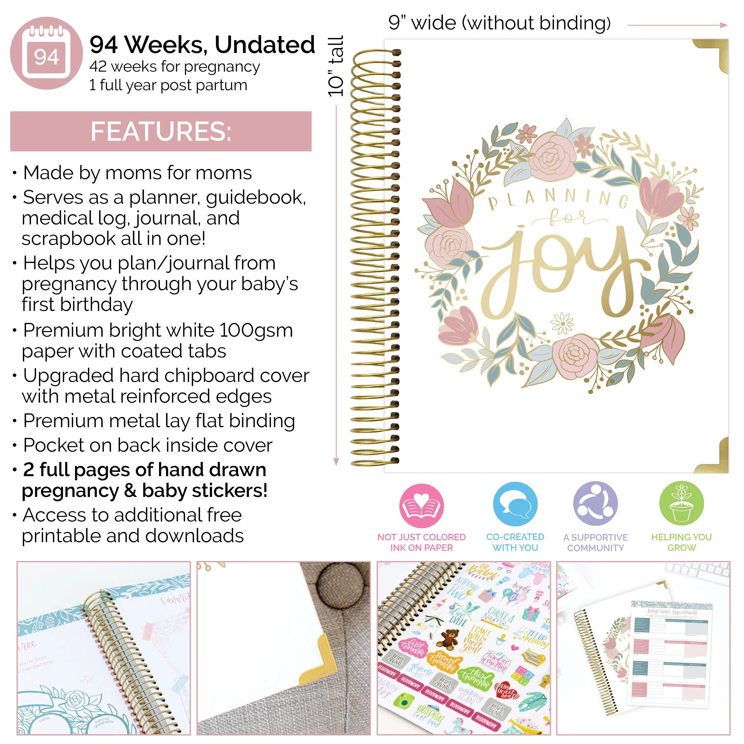 Pregnancy & Baby's First Year Planner & Calendar, Planning for Joy®