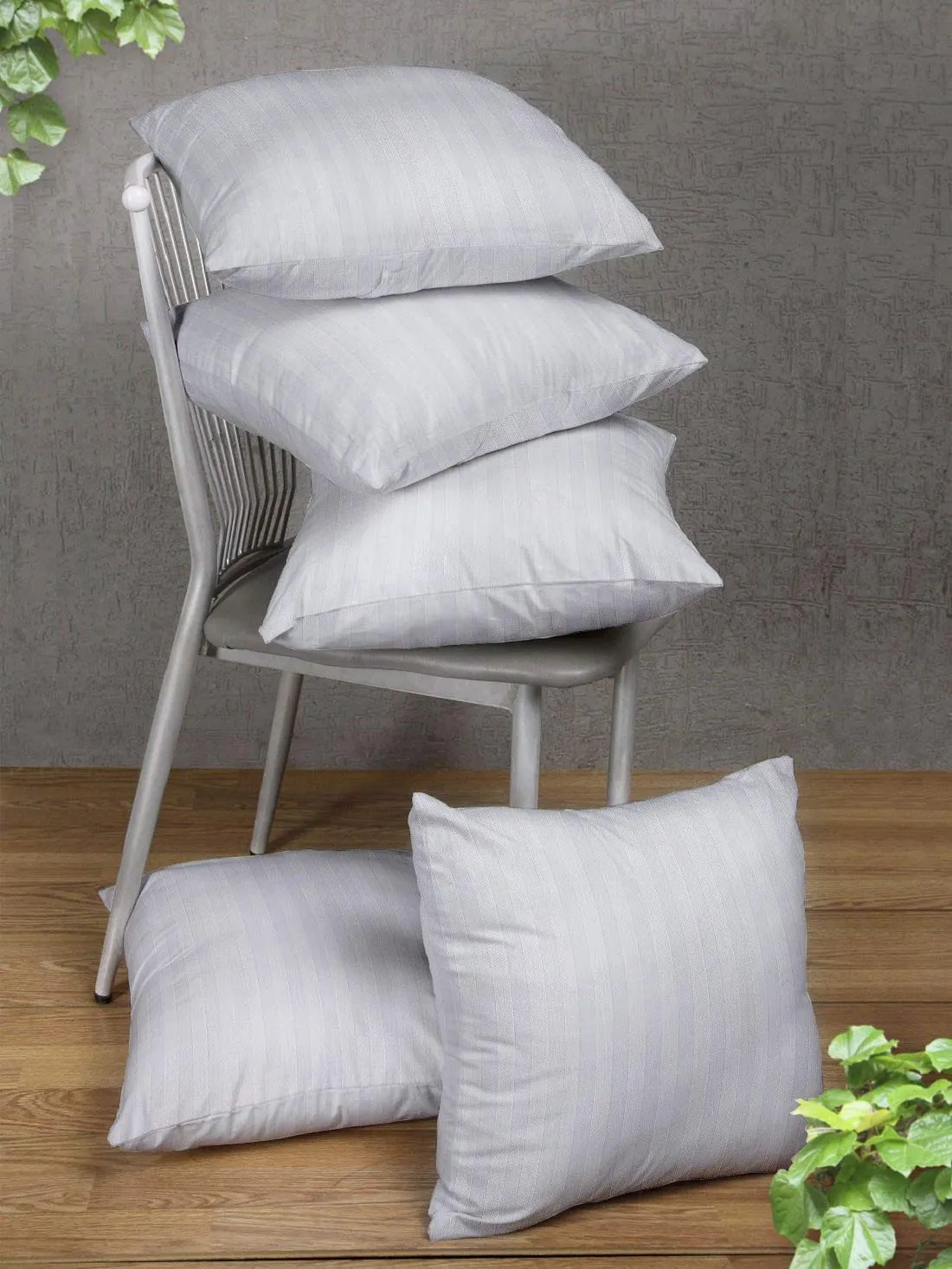 Premium Quality Microfiber Satin Striped 16"x16" Cushion Filler