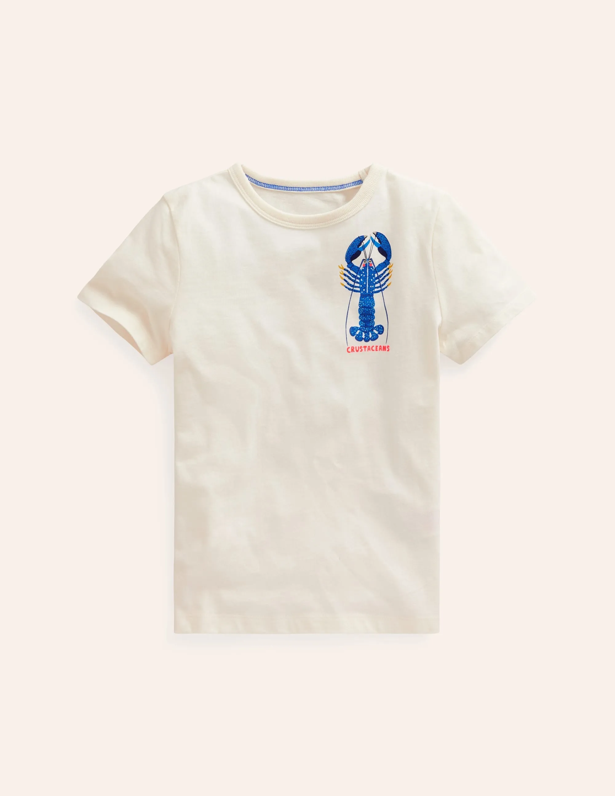 Printed Educational T-shirt-Ivory Crustaceans