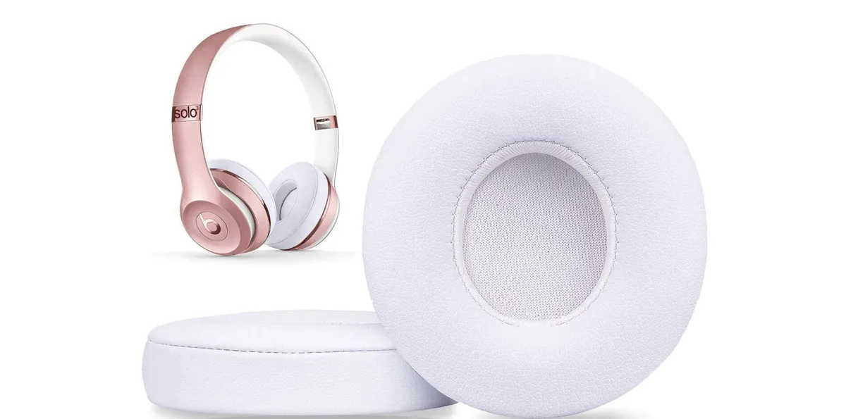 Replacement earpads for Beats Solo2/Solo3 Wireless Bluetooth - White