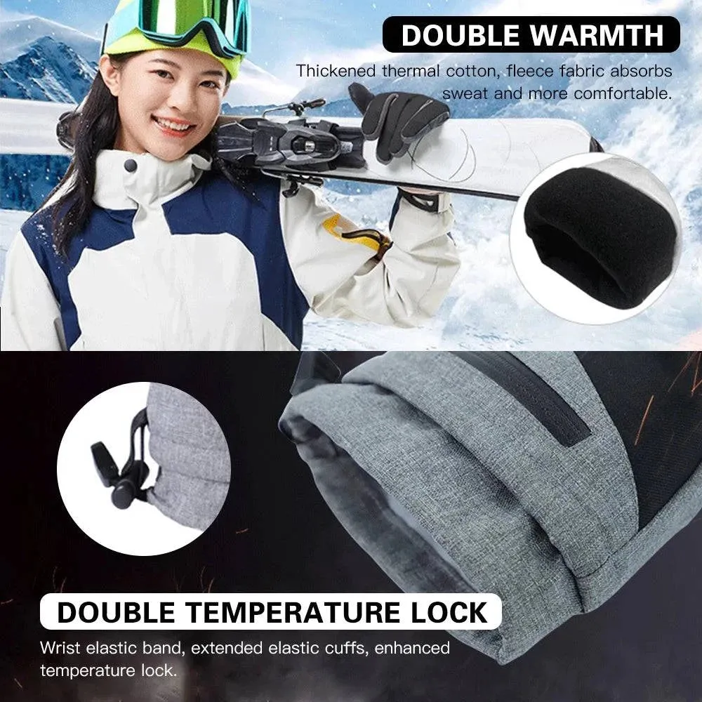 Ski Gloves Five-finger Snow Gloves Waterproof & Windproof Touchscreen Gloves for Cycling Snowboarding Driving Outdoor Work