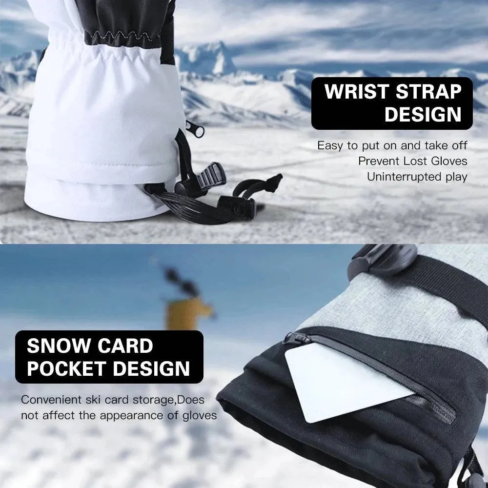 Ski Gloves Five-finger Snow Gloves Waterproof & Windproof Touchscreen Gloves for Cycling Snowboarding Driving Outdoor Work