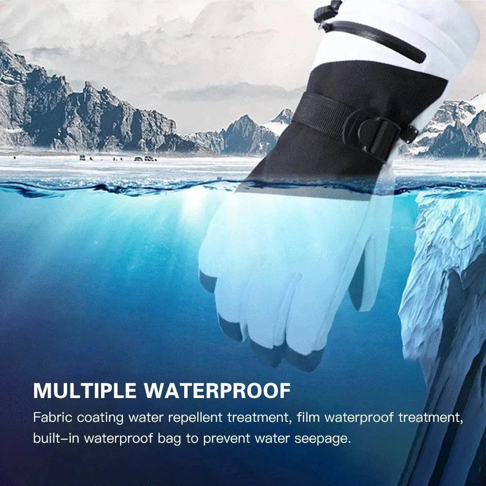 Ski Gloves Five-finger Snow Gloves Waterproof & Windproof Touchscreen Gloves for Cycling Snowboarding Driving Outdoor Work