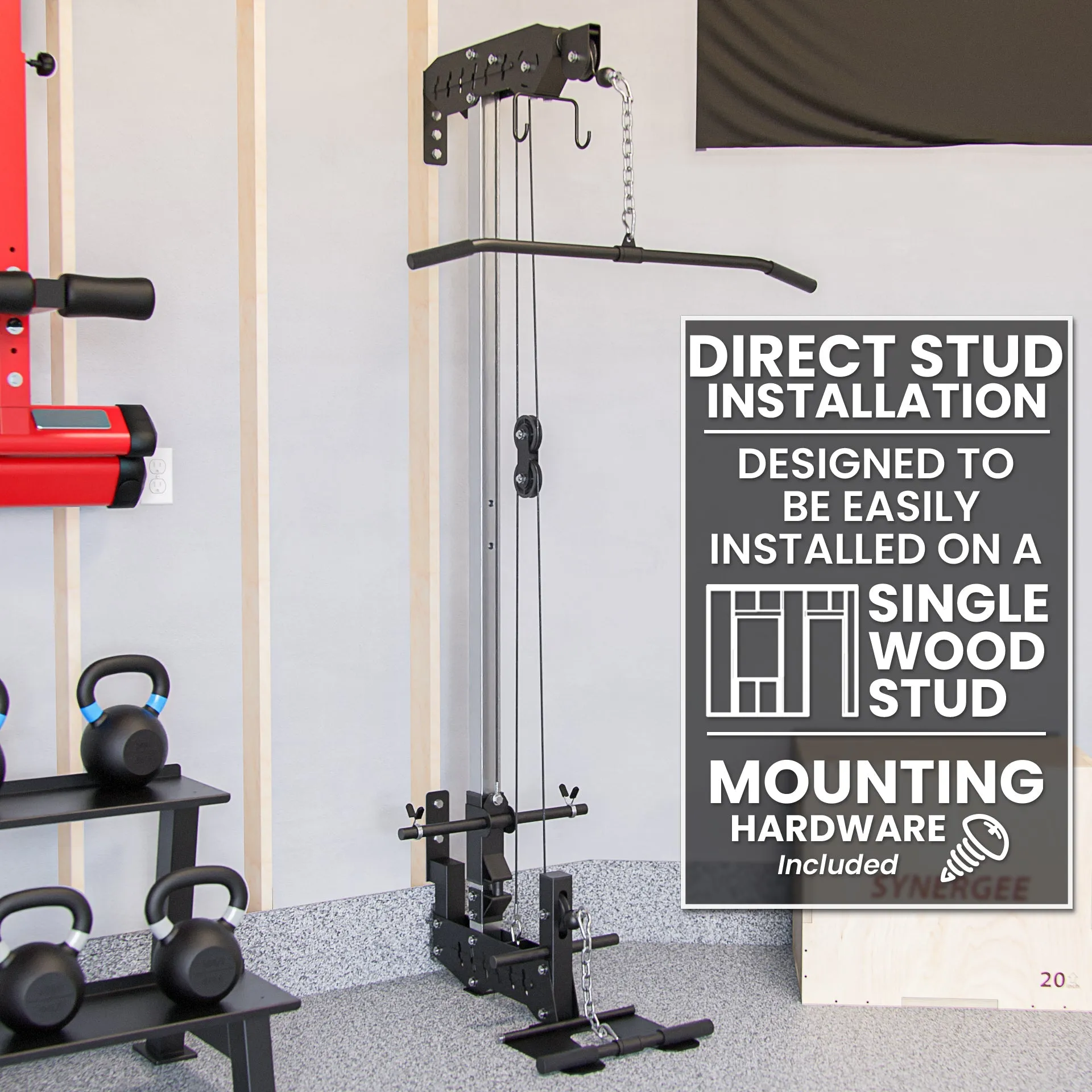 Synergee Wall Mounted Lat Pulley Machine