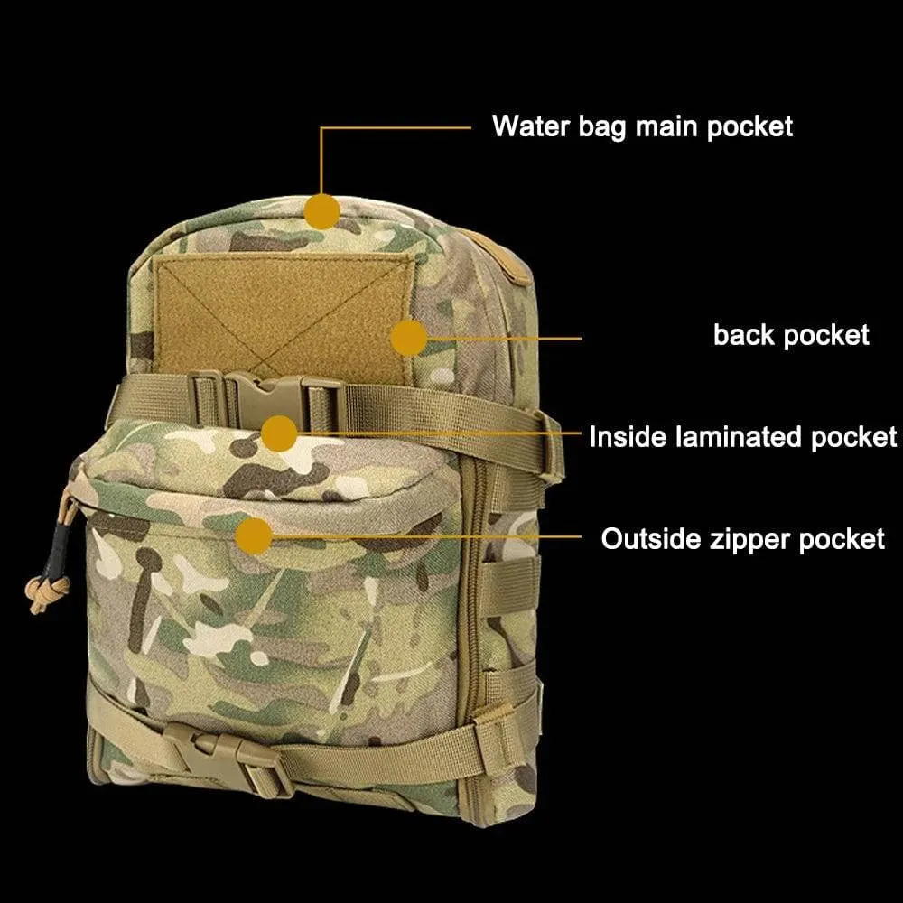 Tacticals Backpack Lightweight Hydration Pack Water Bladder Carriers 1000D Oxford Cloth for Outdoor Camping Climbing Huntings