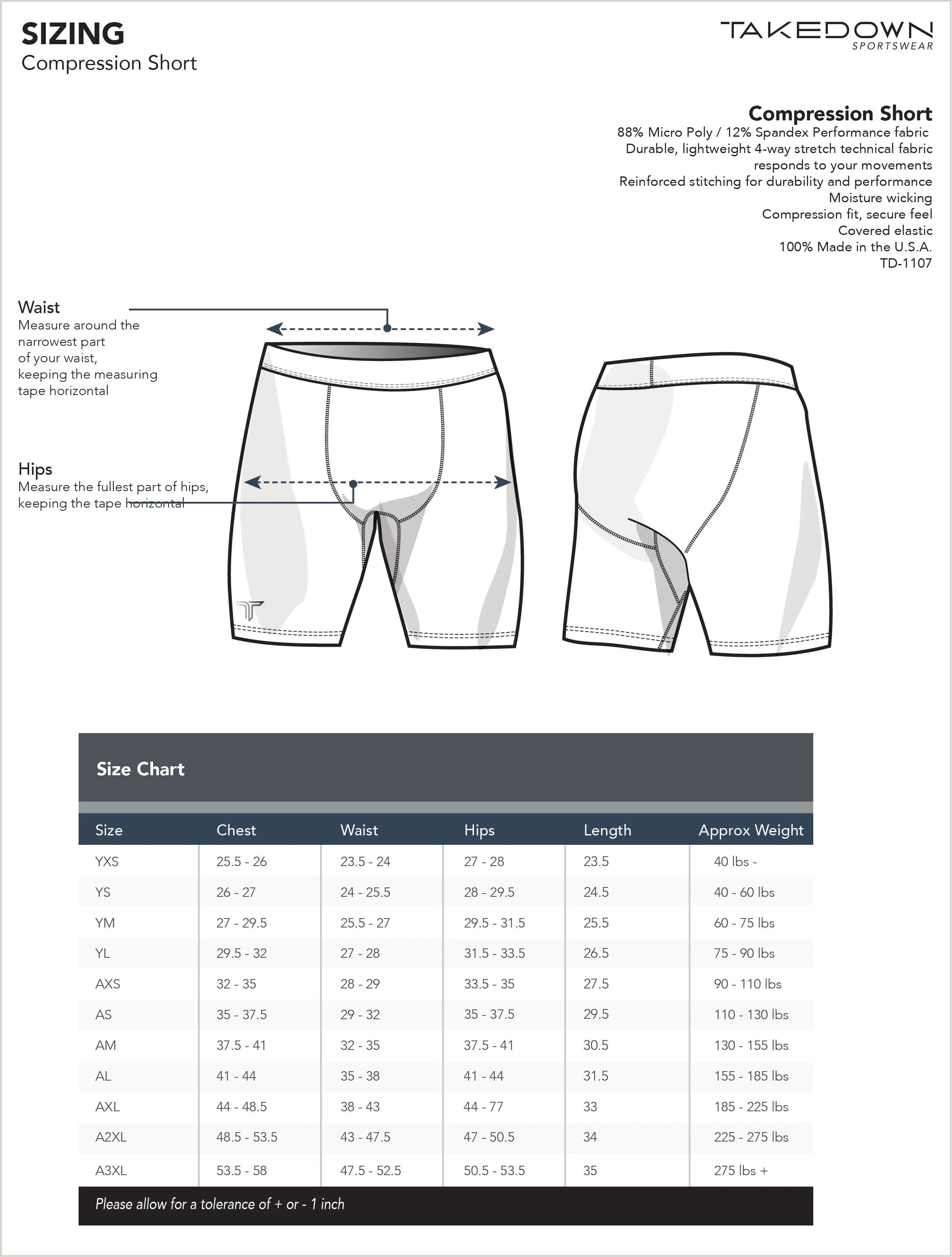 TD-CS-004 360 Custom Compression Shorts