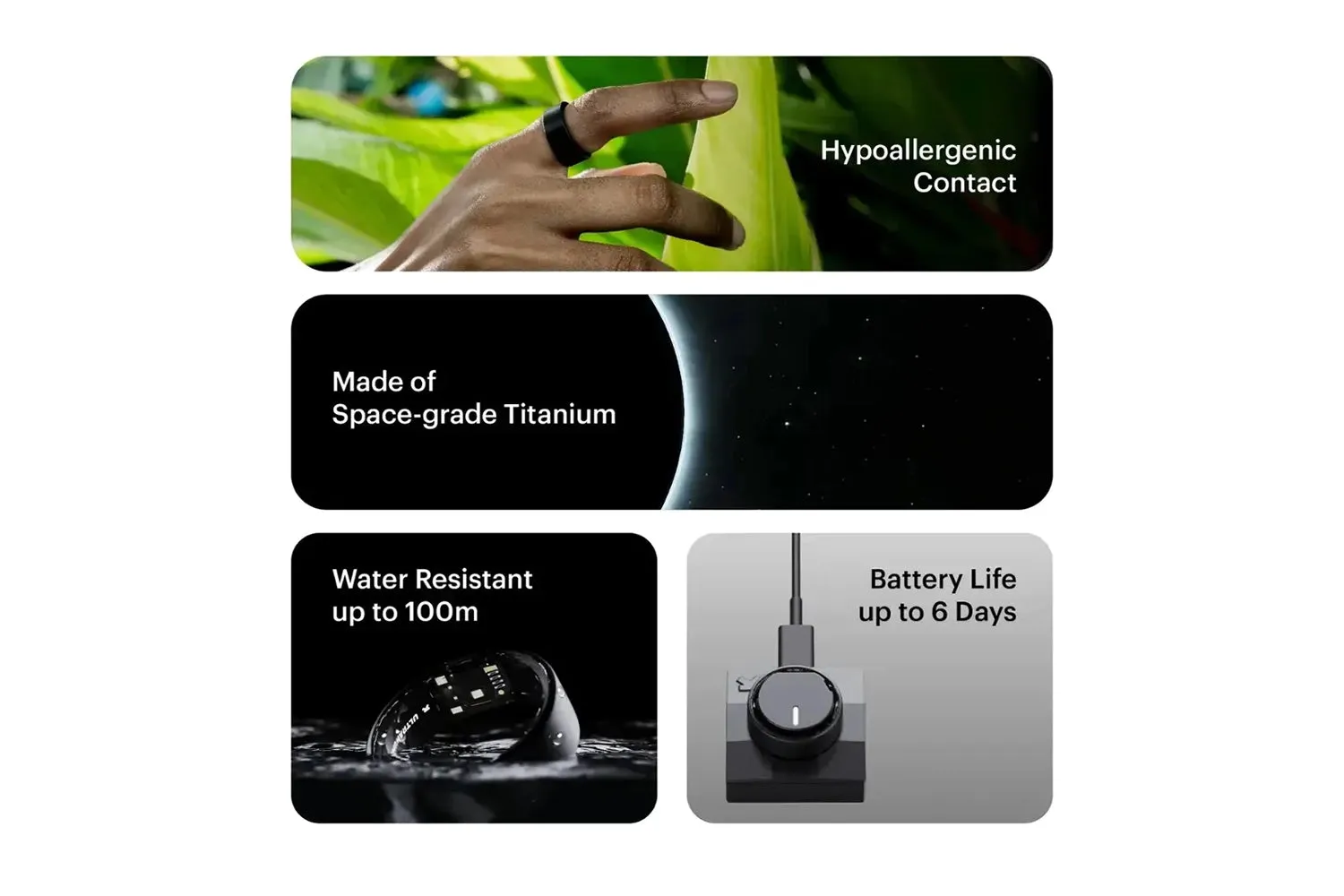 Ultrahuman Air Smart Ring | Size 9 | Aster Black