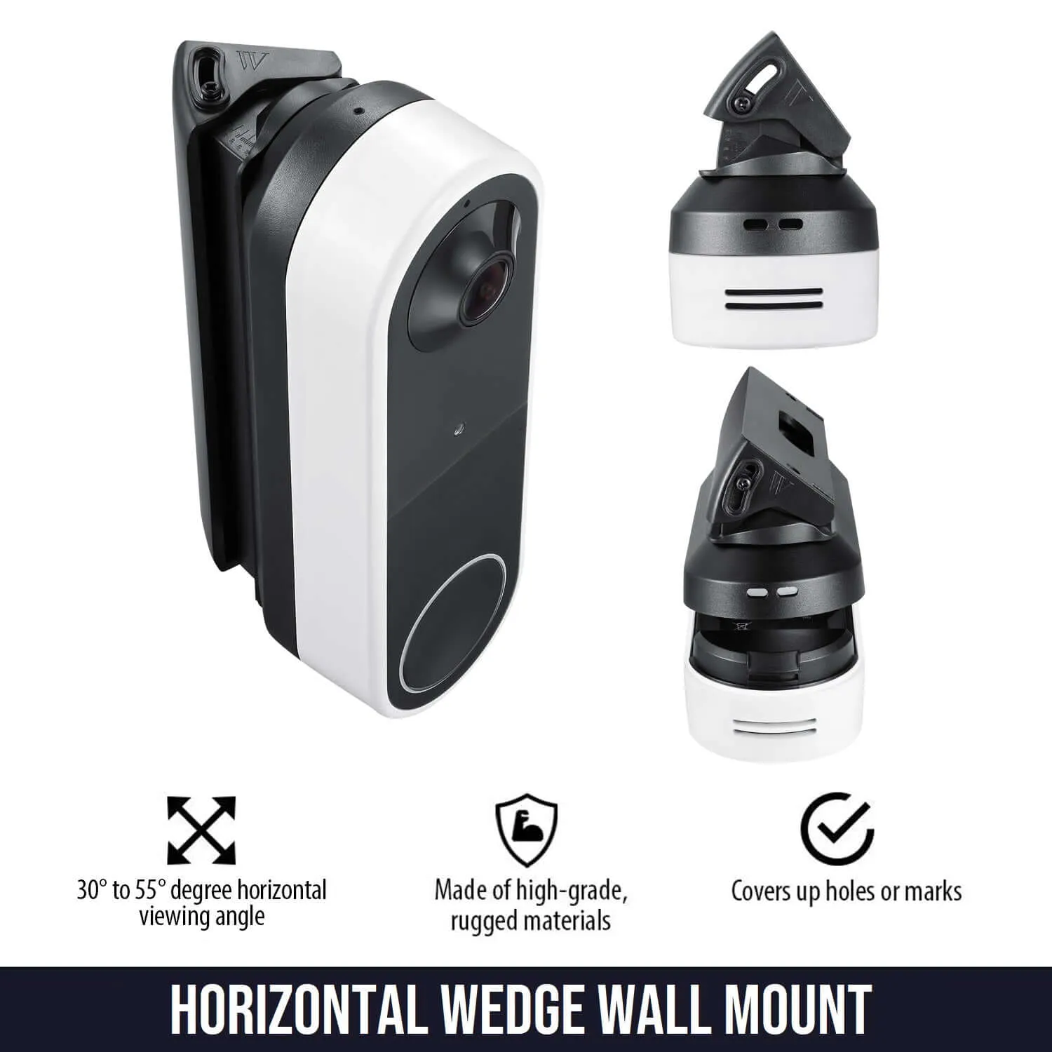 Wasserstein Horizontal Wedge Wall Mount for Arlo Essential Wire-Free Video Doorbell