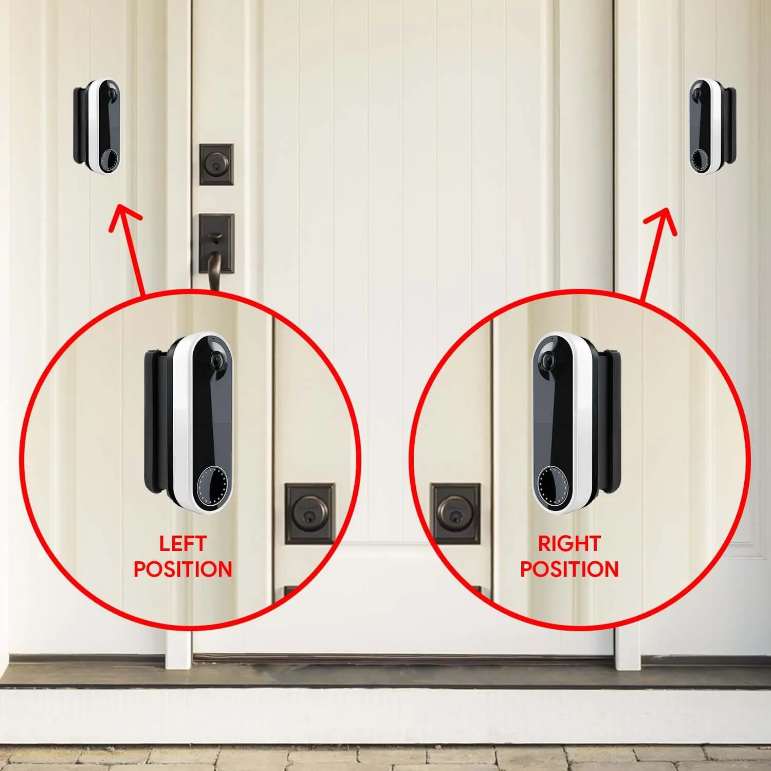 Wasserstein Horizontal Wedge Wall Mount for Arlo Essential Wire-Free Video Doorbell