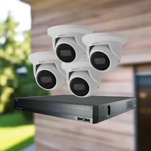 Wisenet CCTV Kit, 8 Channel Network Recorder, 4 x 5MP Turret Cameras